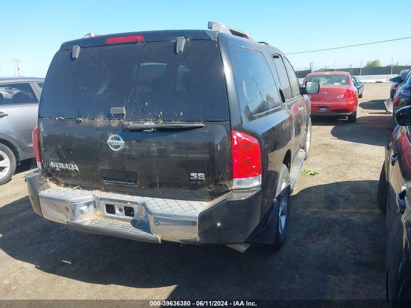 2006 Nissan Armada Se VIN: 5N1AA08A96N721875 Lot: 39636380