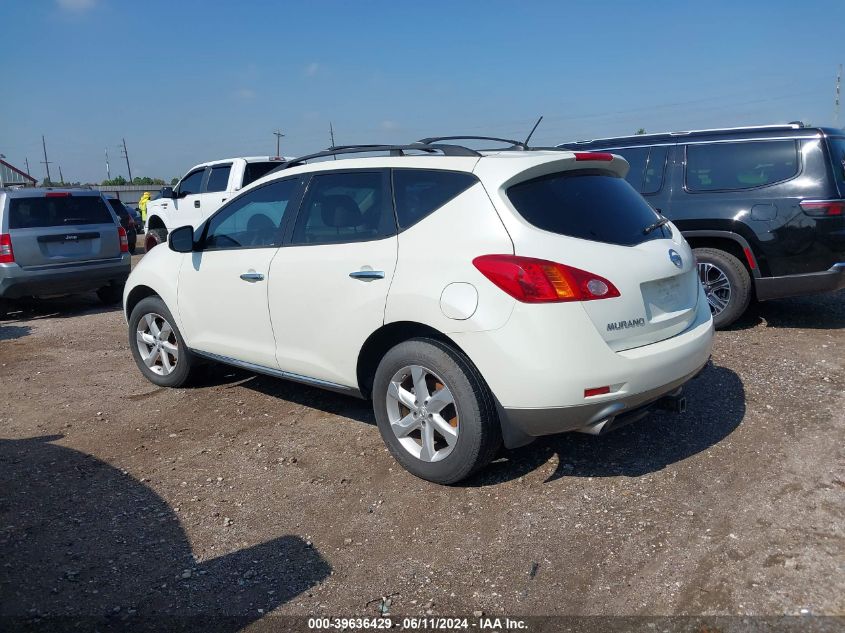 2009 Nissan Murano Sl VIN: JN8AZ18U69W023563 Lot: 39636429