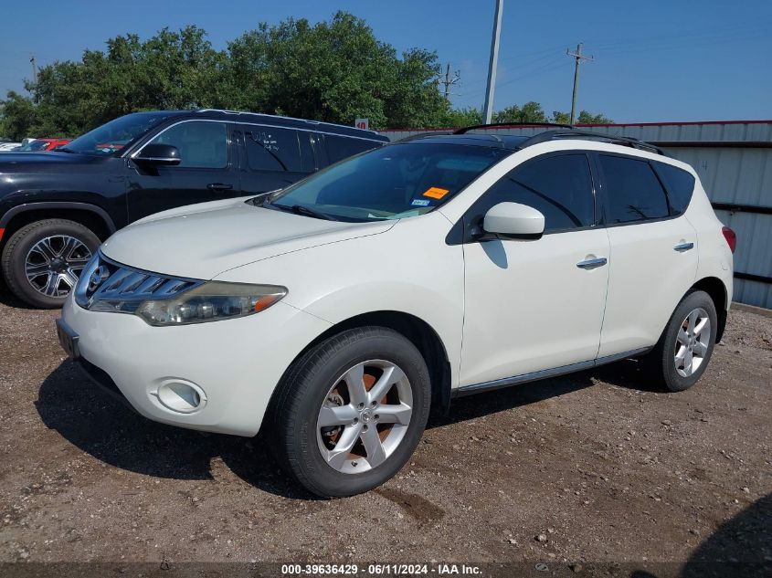 2009 Nissan Murano Sl VIN: JN8AZ18U69W023563 Lot: 39636429