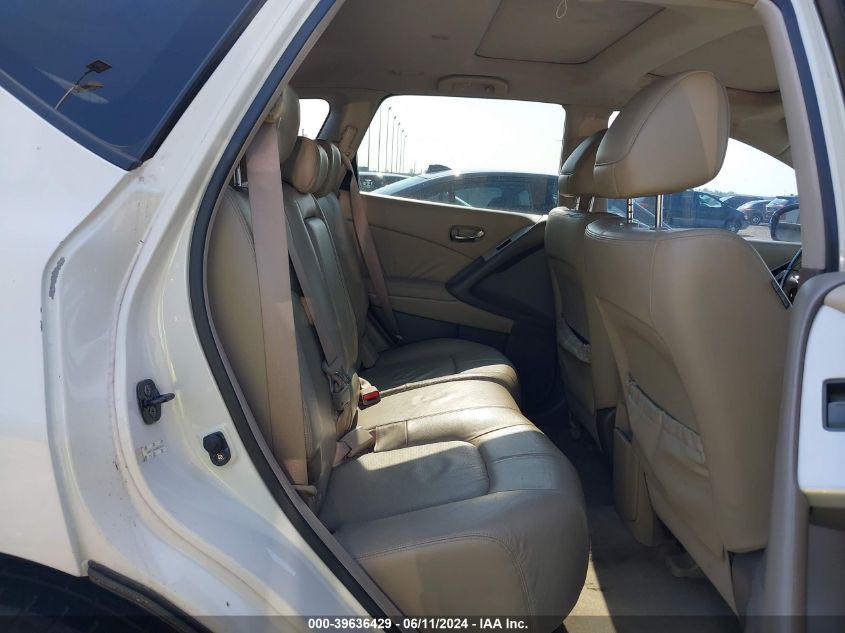 2009 Nissan Murano Sl VIN: JN8AZ18U69W023563 Lot: 39636429