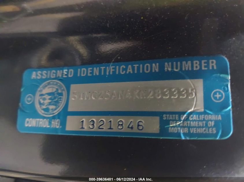 2019 Toyota Tacoma Sr V6 VIN: 3TMCZ5AN4KM283335 Lot: 39636481