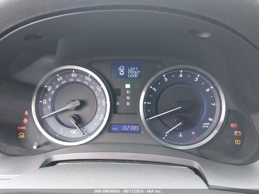 2012 Lexus Is 250 VIN: JTHBF5C23C5182302 Lot: 39636543
