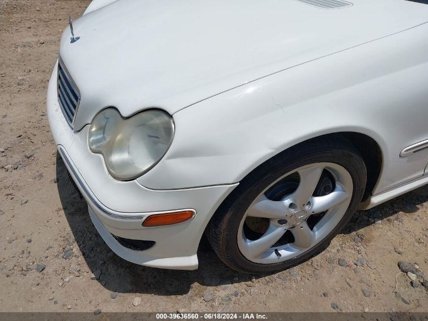 2005 Mercedes-Benz C 230 Kompressor Sport VIN: WDBRF40J15F627816 Lot: 39636560