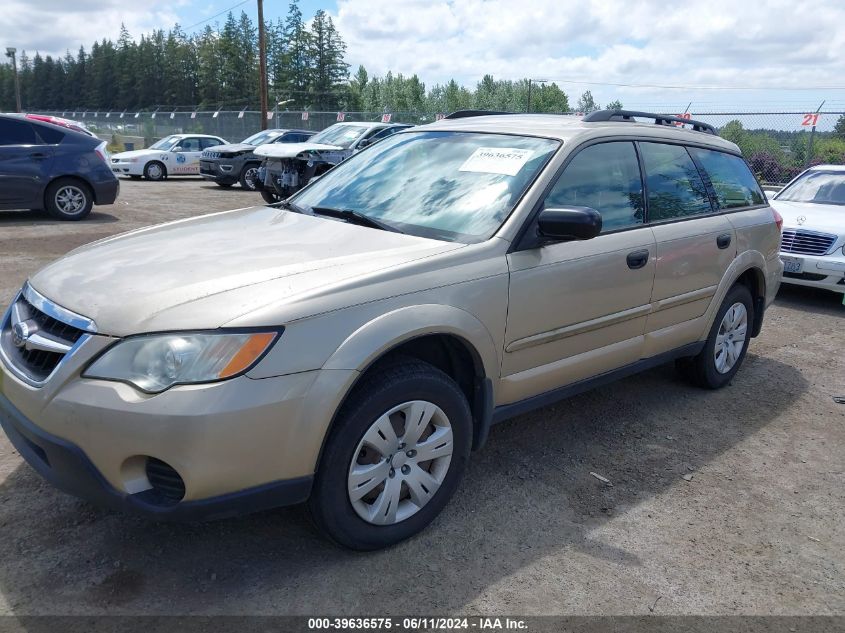 2008 Subaru Outback VIN: 4S4BP60C387329436 Lot: 39636575