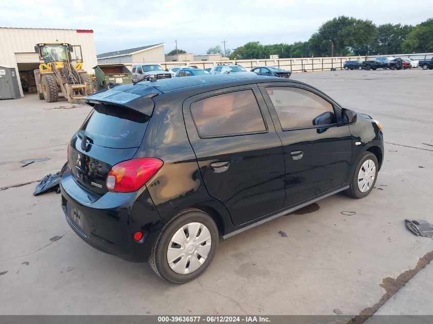 2015 Mitsubishi Mirage De/Rf VIN: ML32A3HJ1FH054618 Lot: 39636577