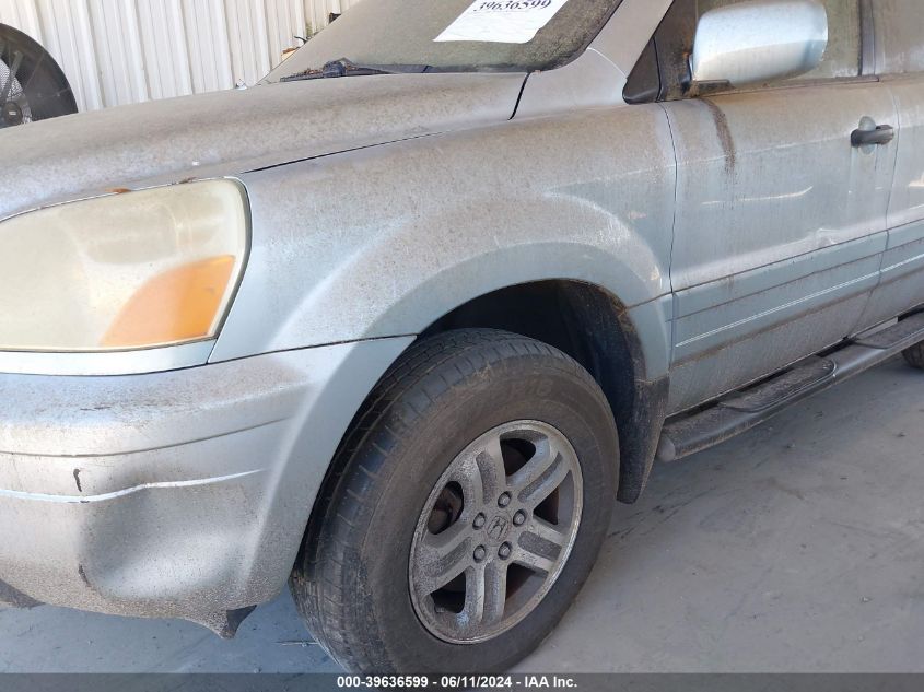 2003 Honda Pilot Ex VIN: 2HKYF18463H537901 Lot: 39636599