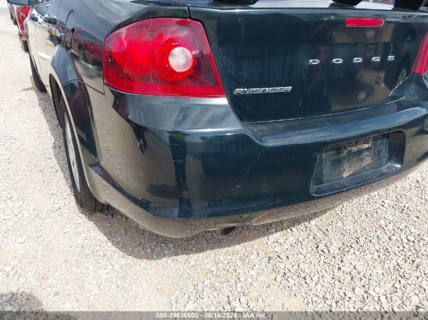 2013 Dodge Avenger Se V6 VIN: 1C3CDZAG2DN756265 Lot: 39636600