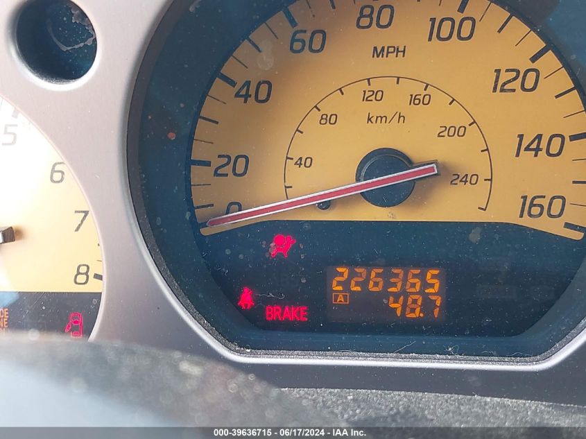 2005 Nissan Murano Sl VIN: JN8AZ08TX5W302820 Lot: 39636715