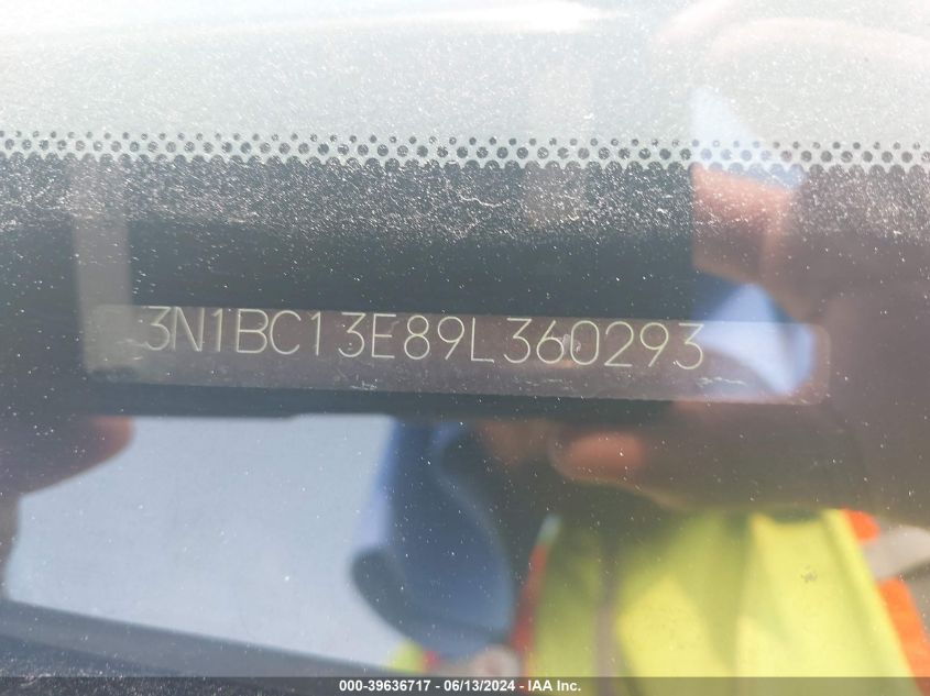 2009 Nissan Versa 1.8S VIN: 3N1BC13E89L360293 Lot: 39636717