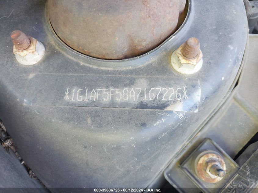 2010 Chevrolet Cobalt Lt VIN: 1G1AF5F58A7167226 Lot: 39636725