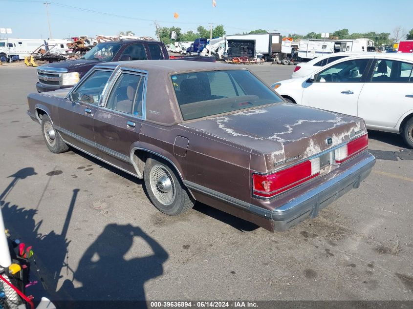 1989 Mercury Grand Marquis Ls VIN: 2MEBM75F6KX632586 Lot: 39636894