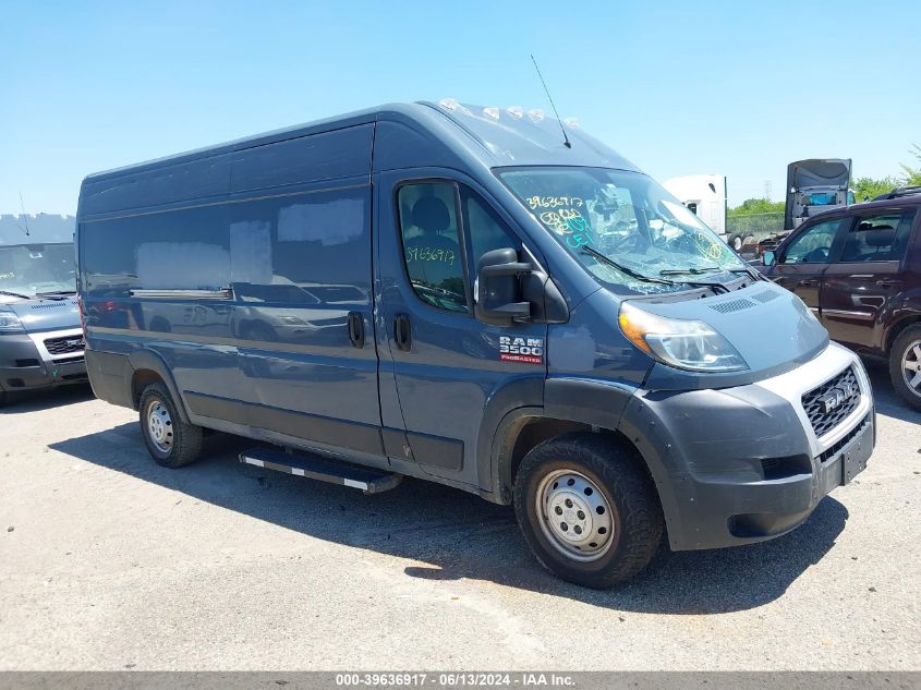 2019 Ram Promaster 3500 Cargo Van High Roof 159 Wb Ext VIN: 3C6URVJG3KE544722 Lot: 39636917