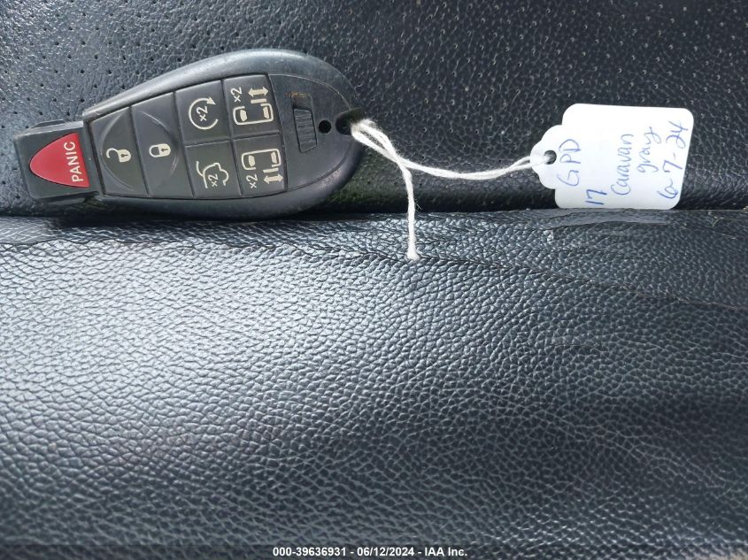 2017 Dodge Grand Caravan Gt VIN: 2C4RDGEG7HR673931 Lot: 39636931