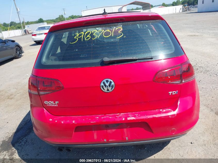 2015 Volkswagen Golf Tdi VIN: 3VWRA7AU8FM061758 Lot: 39637013