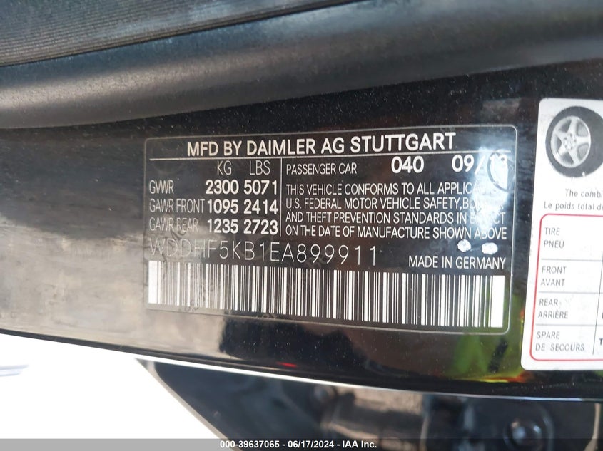 2014 MERCEDES-BENZ E 350 350 - WDDHF5KB1EA899911