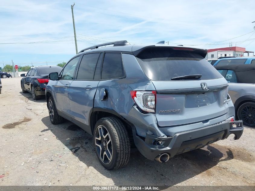 2023 Honda Passport Awd Elite VIN: 5FNYF8H04PB017111 Lot: 39637172