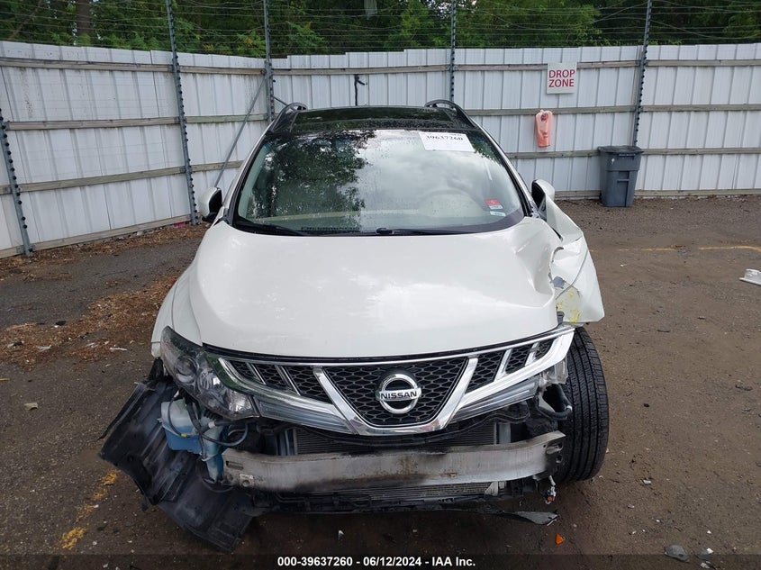 2011 Nissan Murano Sl VIN: JN8AZ1MW7BW174957 Lot: 39637260