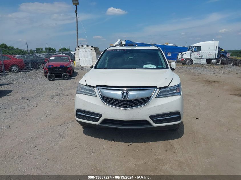 2014 Acura Mdx Technology Package VIN: 5FRYD4H40EB020715 Lot: 39637274