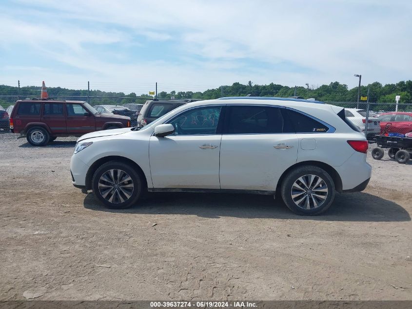 2014 Acura Mdx Technology Package VIN: 5FRYD4H40EB020715 Lot: 39637274