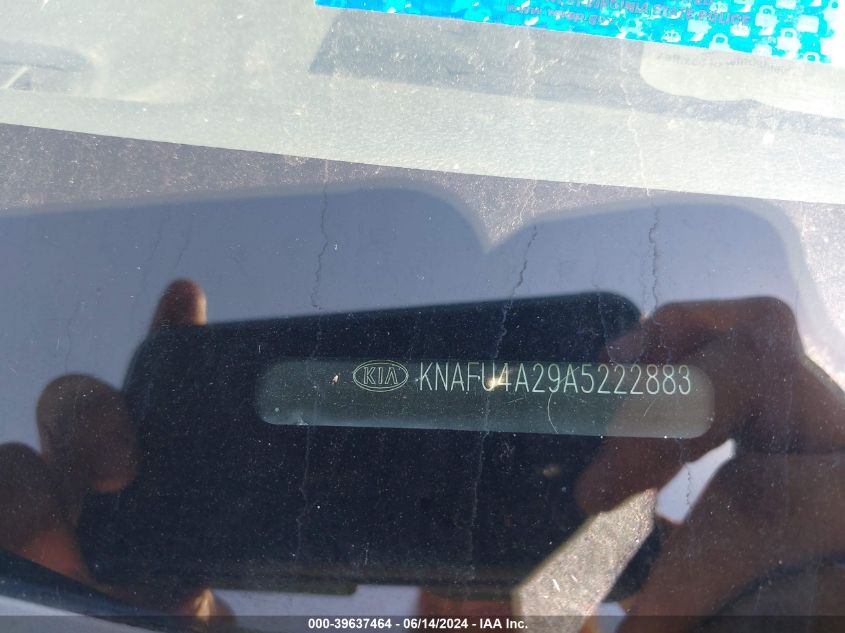 2010 Kia Forte Ex VIN: KNAFU4A29A5222883 Lot: 39637464