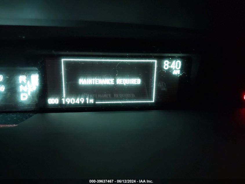 2012 Toyota Prius Two VIN: JTDKN3DU1C1523552 Lot: 39637467