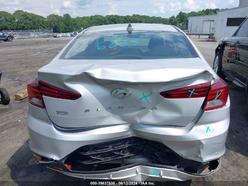 2019 Hyundai Elantra Sel VIN: KMHD84LF2KU845375 Lot: 39637535