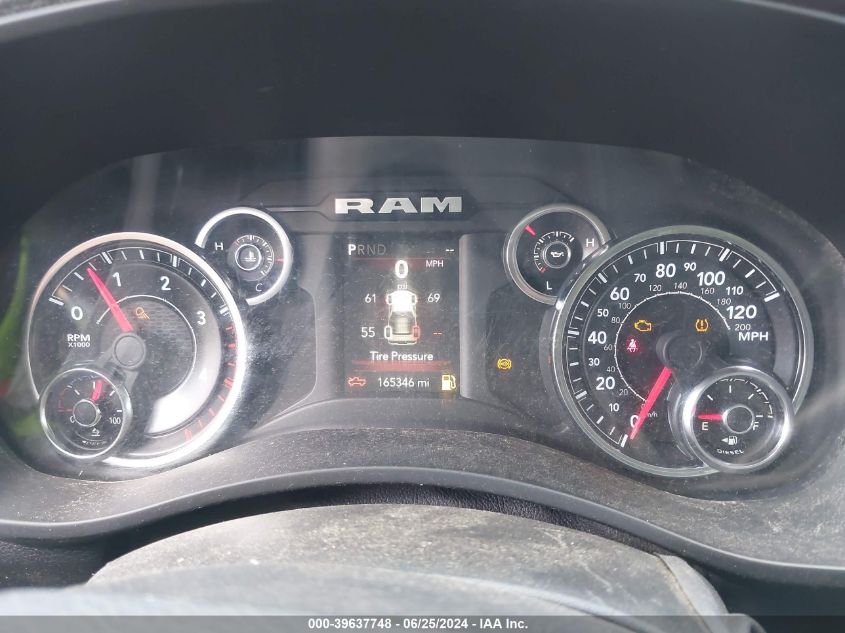 2019 Ram 2500 Big Horn 4X4 6'4 Box VIN: 3C6UR5DL6KG563780 Lot: 39637748