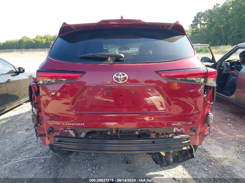 2021 Toyota Highlander Xle VIN: 5TDGZRBH4MS138476 Lot: 39637875