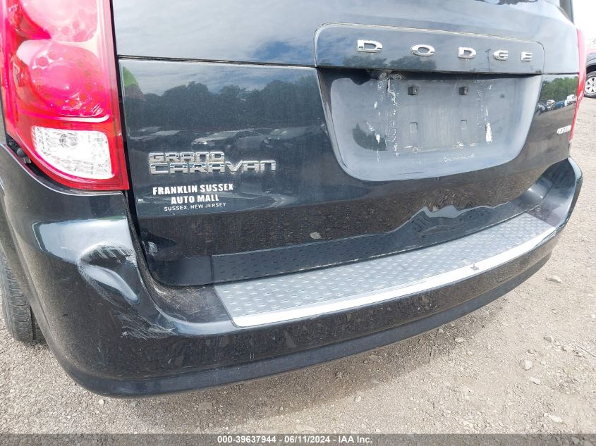 2013 Dodge Grand Caravan Crew VIN: 2C4RDGDG6DR587537 Lot: 39637944