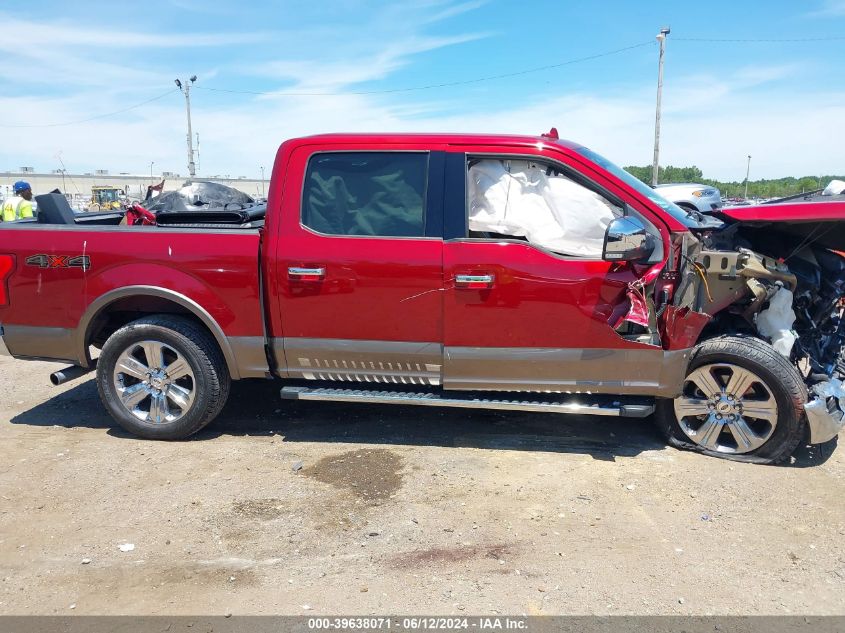 2018 Ford F-150 Lariat VIN: 1FTEW1E55JKD29118 Lot: 39638071