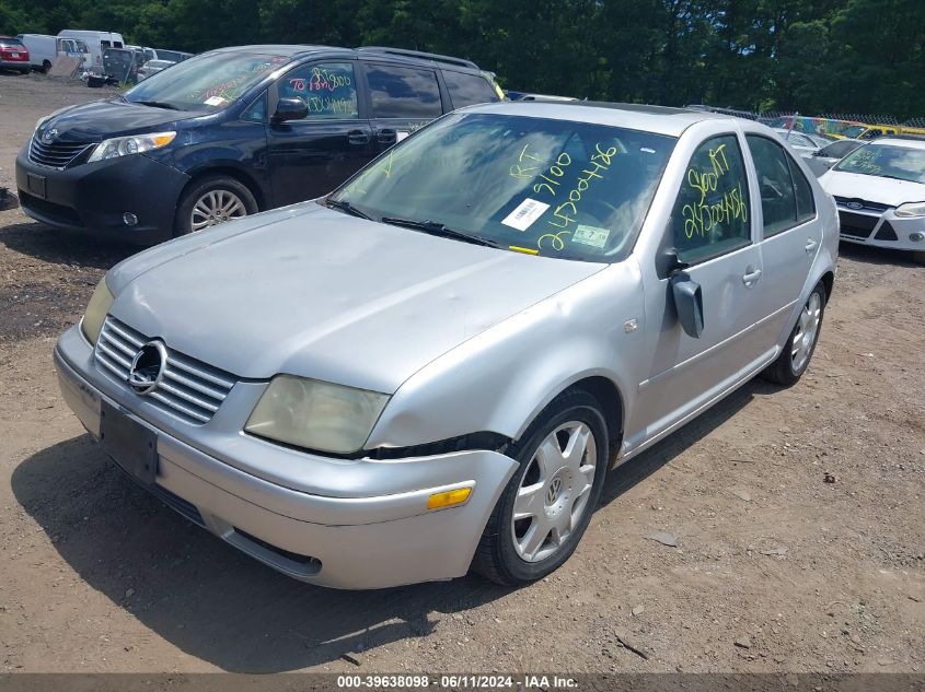 2001 Volkswagen Jetta Glx VIN: 3VWTG29M81M035746 Lot: 39638098