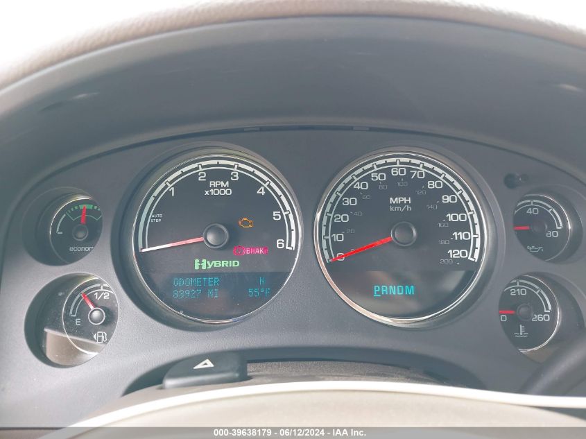 2009 Chevrolet Tahoe Hybrid VIN: 1GNFC13529R123927 Lot: 39638179