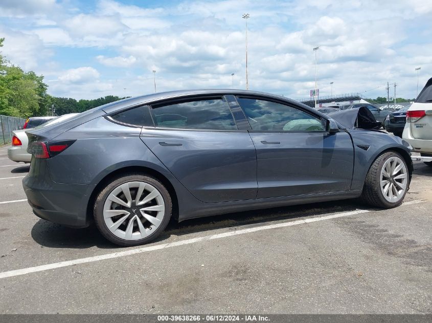 2022 Tesla Model 3 Long Range Dual Motor All-Wheel Drive VIN: 5YJ3E1EB6NF192645 Lot: 39638266