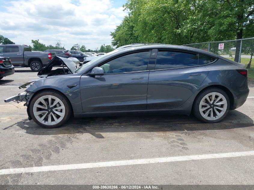 2022 Tesla Model 3 Long Range Dual Motor All-Wheel Drive VIN: 5YJ3E1EB6NF192645 Lot: 39638266