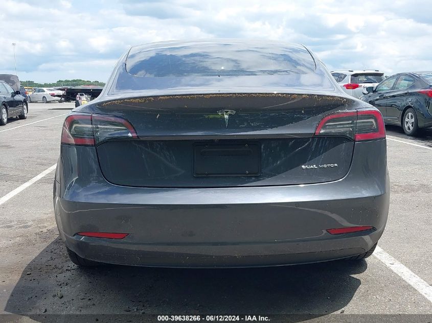 2022 Tesla Model 3 Long Range Dual Motor All-Wheel Drive VIN: 5YJ3E1EB6NF192645 Lot: 39638266