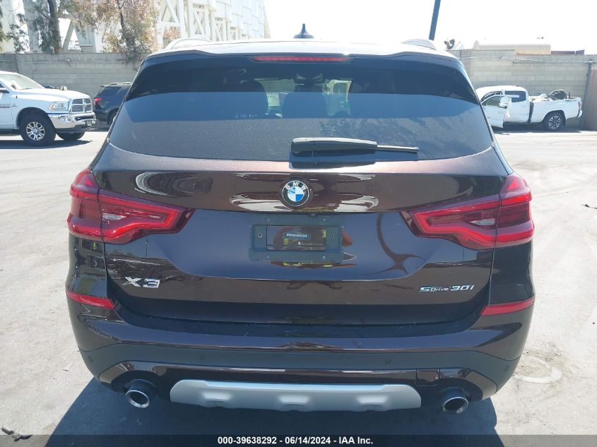 2019 BMW X3 Sdrive30I VIN: 5UXTR7C53KLF27276 Lot: 39638292