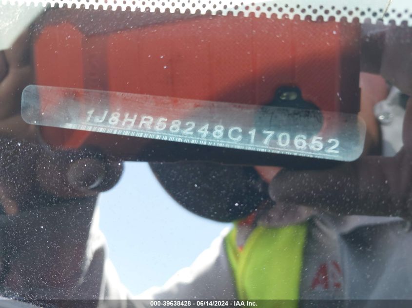 2008 Jeep Grand Cherokee Limited VIN: 1J8HR58248C170652 Lot: 39638428