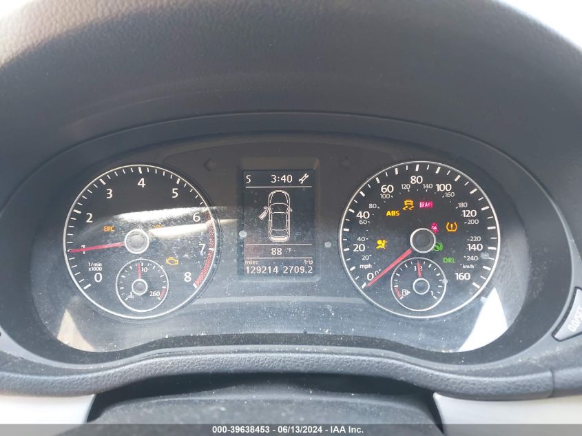 2012 Volkswagen Passat 2.5L Se VIN: 1VWBP7A30CC068921 Lot: 39638453