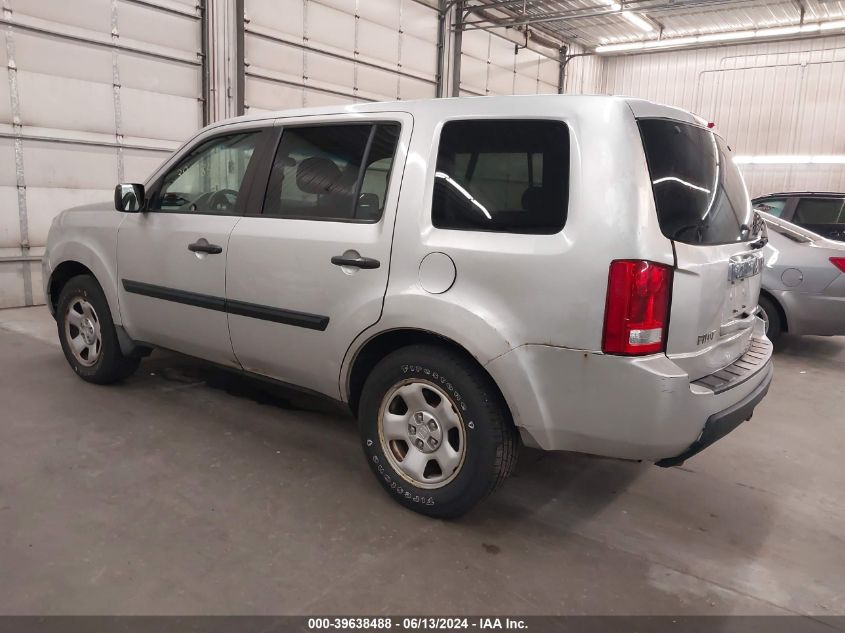 2009 Honda Pilot Lx VIN: 5FNYF48249B047836 Lot: 39638488