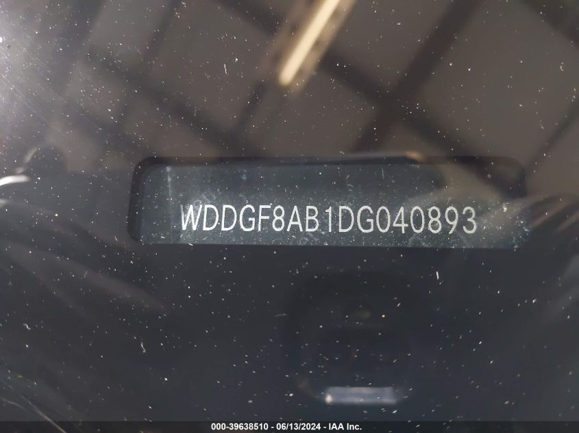 2013 Mercedes-Benz C 300 Luxury 4Matic/Sport 4Matic VIN: WDDGF8AB1DG040893 Lot: 39638510