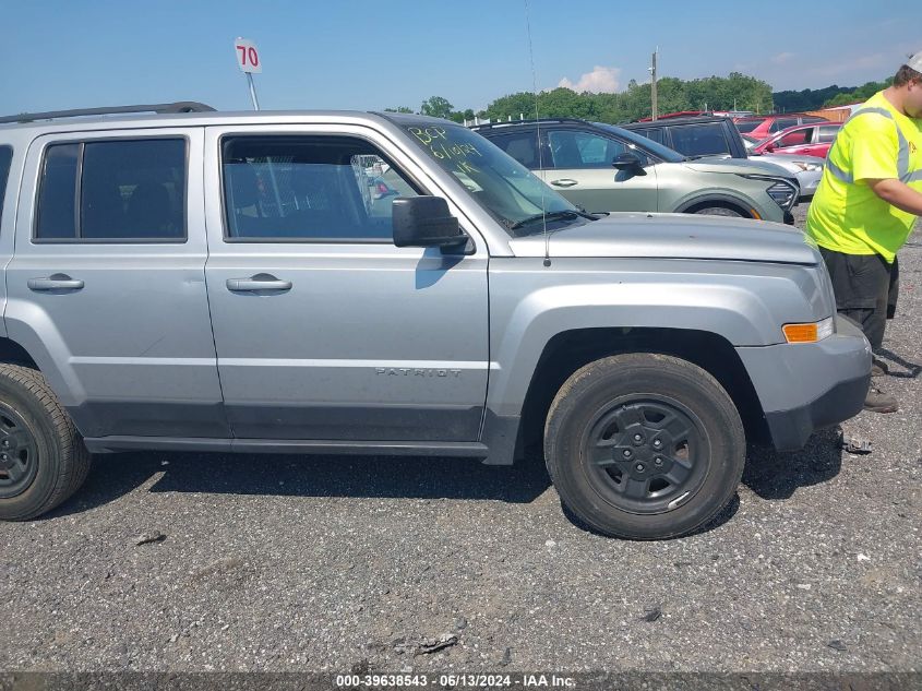 2017 Jeep Patriot Sport VIN: 1C4NJRBB2HD138827 Lot: 40379635