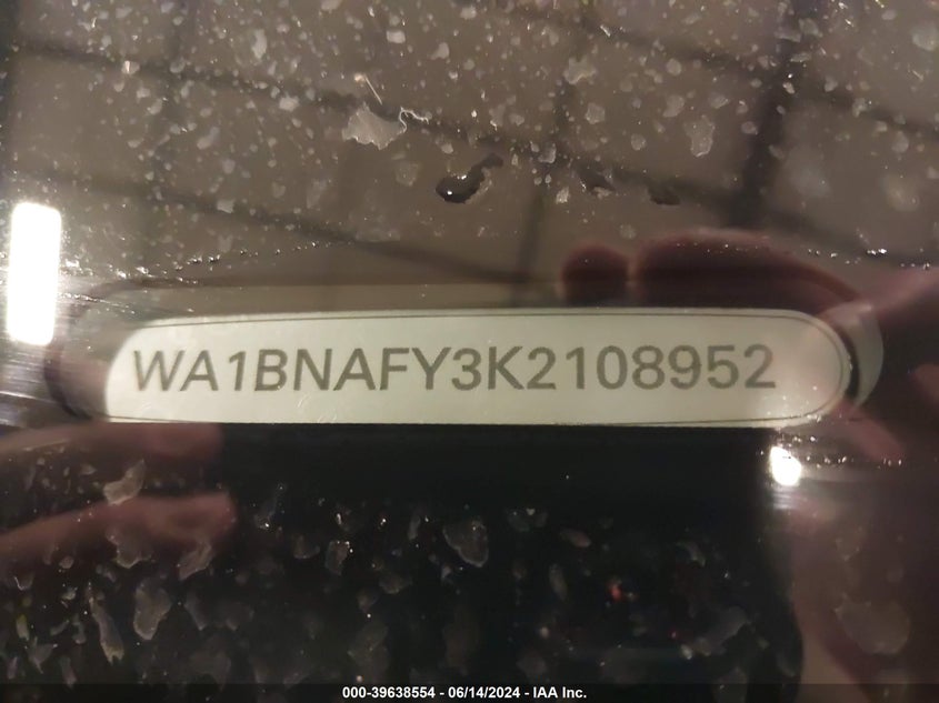 VIN WA1BNAFY3K2108952 2019 AUDI Q5 45 PREMIUM