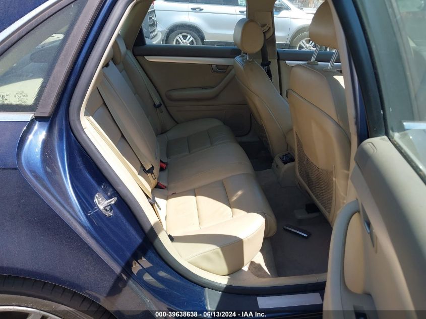 2006 Audi A4 2.0T VIN: WAUDF78E26A258433 Lot: 39638638