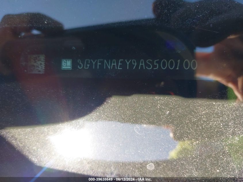 2010 Cadillac Srx Luxury Collection VIN: 3GYFNAEY9AS500100 Lot: 39638649