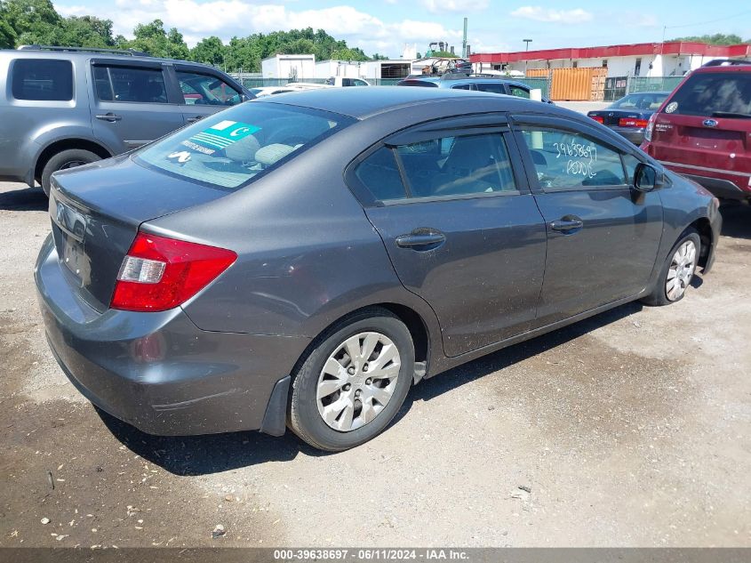 2HGFB2F55CH570337 | 2012 HONDA CIVIC