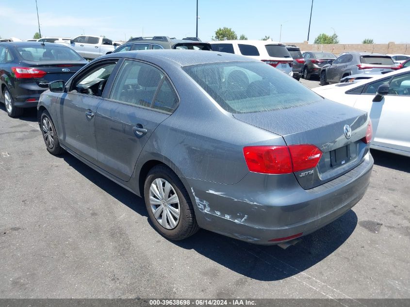 2014 Volkswagen Jetta 2.0L S VIN: 3VW2K7AJXEM250947 Lot: 39638698