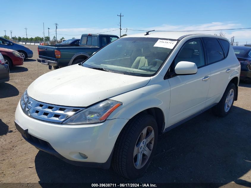 2005 Nissan Murano Sl VIN: JN8AZ08W75W402416 Lot: 39638711