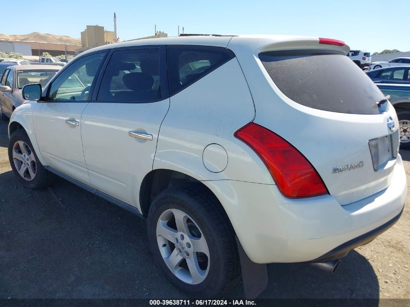 2005 Nissan Murano Sl VIN: JN8AZ08W75W402416 Lot: 39638711