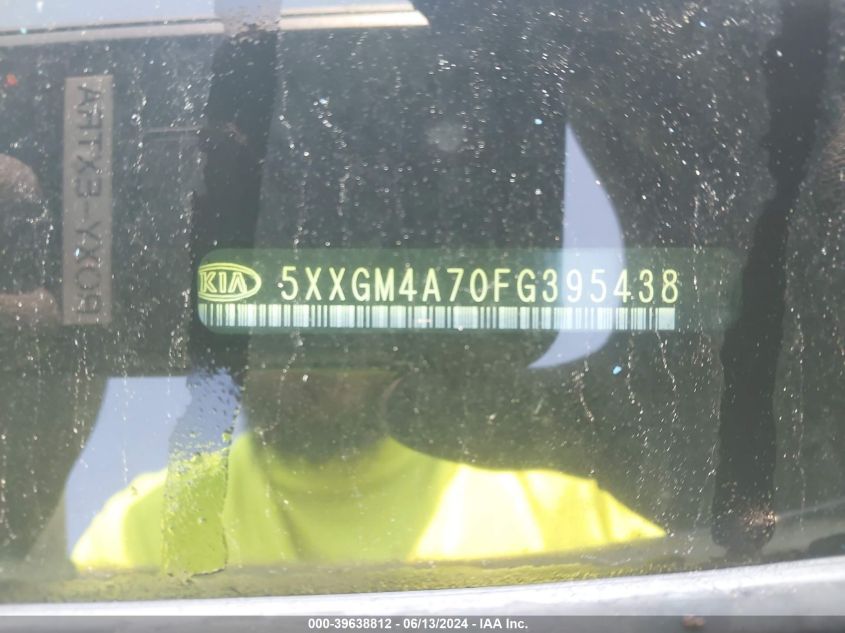 2015 Kia Optima Lx VIN: 5XXGM4A70FG395438 Lot: 39638812
