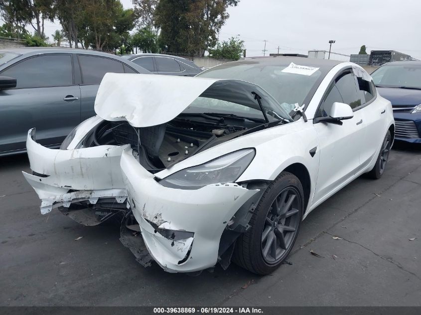 2022 Tesla Model 3 Long Range Dual Motor All-Wheel Drive VIN: 5YJ3E1EB7NF193304 Lot: 39638869